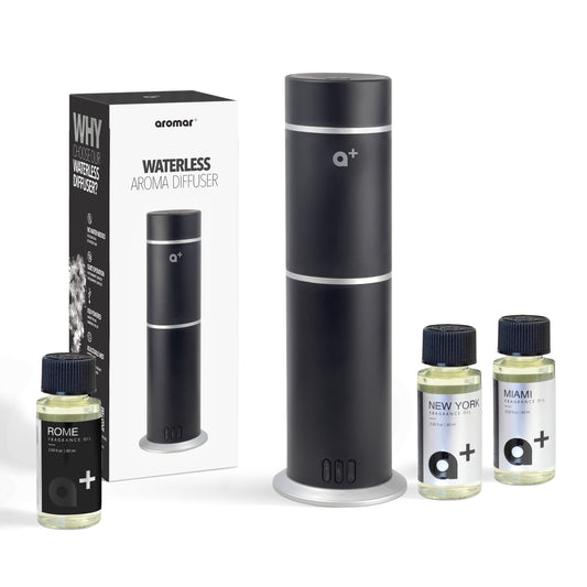 Waterless Diffuser (Black) + 3 Hotel & Perfume-Inspired Fragrances